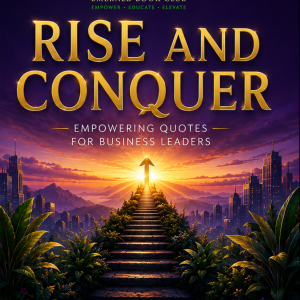Rise and Conquer Empowering Quotes for Business Leaders Cover 8.5x11in