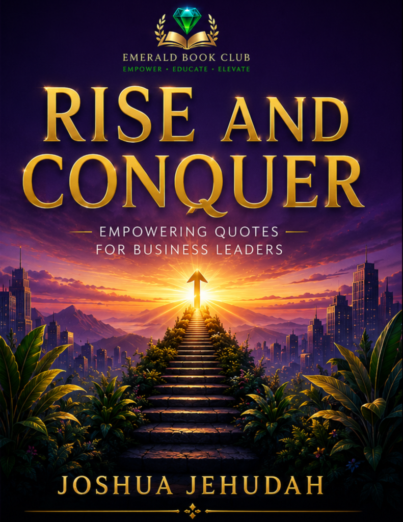 Rise and Conquer Empowering Quotes for Business Leaders Cover 8.5x11in