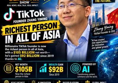 Tiktok Founder Zhang Yiming Becomes Asia's Richest Person