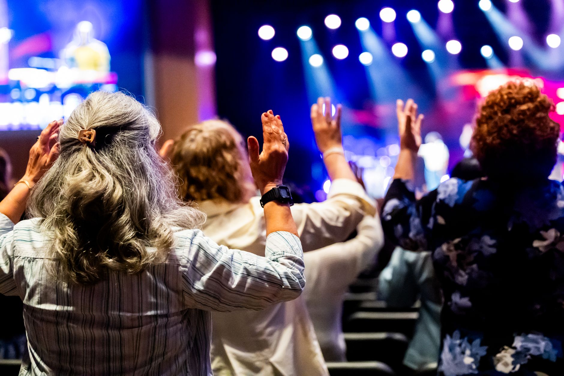 worship service with congregation in church